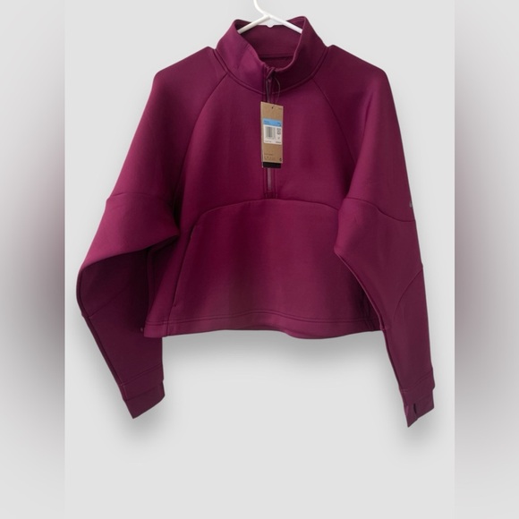 Nike Dri-FIT Prima Women's 1/2-Zip Training Top Size Medium Plum Pullover NWT - Picture 3 of 13